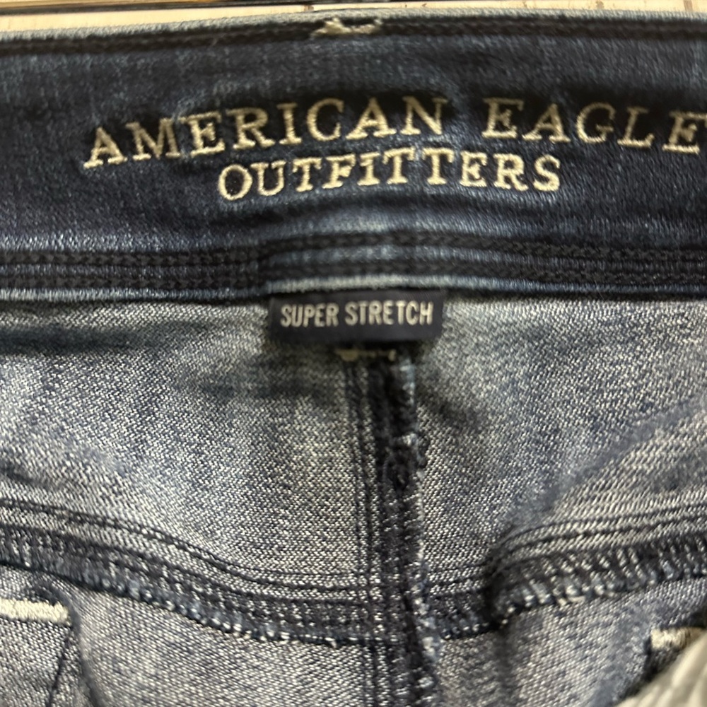 American Eagle Outfitters Dark Blue Kick Boot Jeans Size 10 - Picture 6 of 7